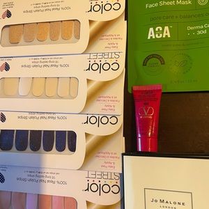 Color street bundle+free facemask+free Valentino and joe Malone samples